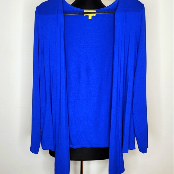 Royal Blue Open Front Cardigan - Picture 5 of 6